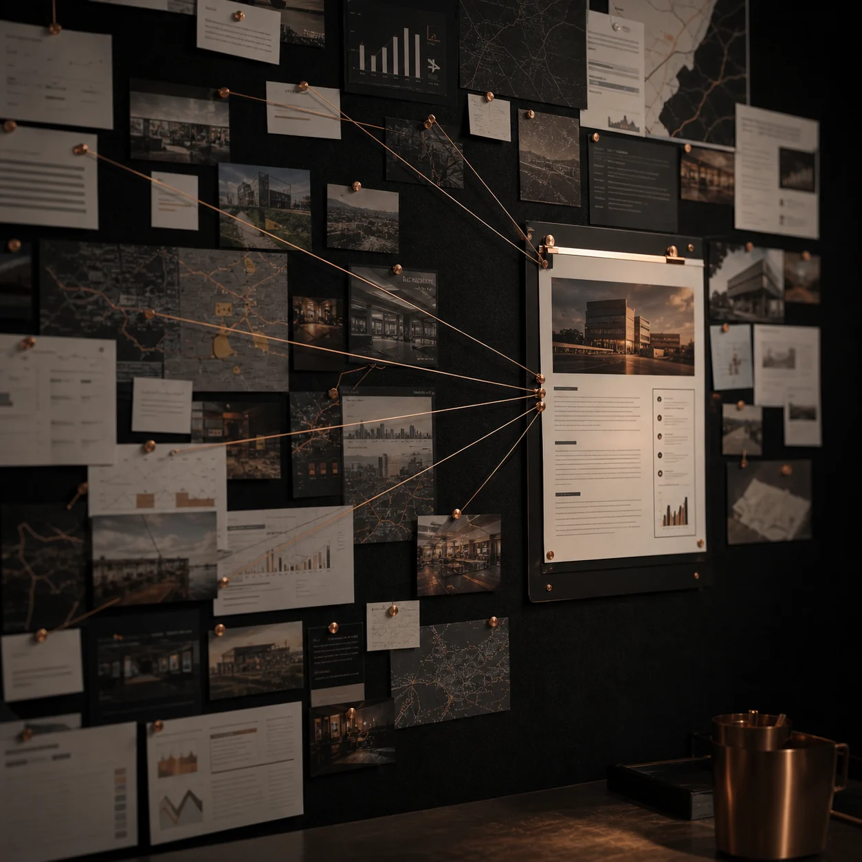 Multiple specialist research lanes converging into one source-backed intelligence system